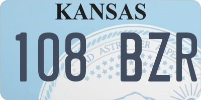 KS license plate 108BZR