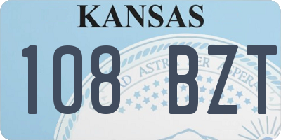 KS license plate 108BZT