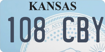 KS license plate 108CBY