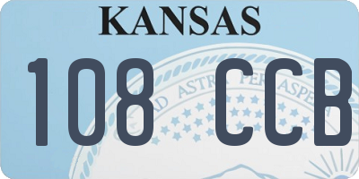 KS license plate 108CCB