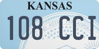 KS license plate 108CCI