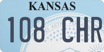 KS license plate 108CHR