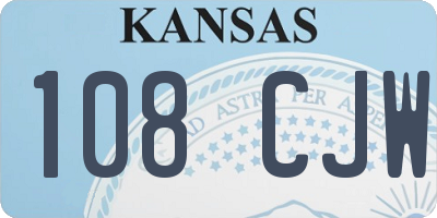 KS license plate 108CJW