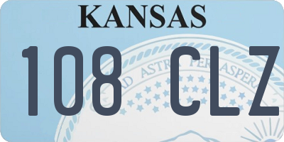 KS license plate 108CLZ