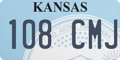 KS license plate 108CMJ
