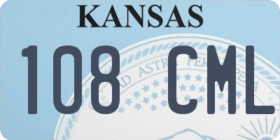 KS license plate 108CML