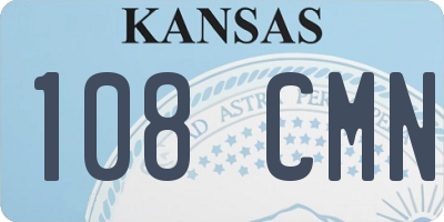 KS license plate 108CMN