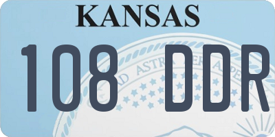 KS license plate 108DDR