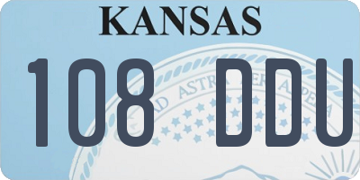KS license plate 108DDU