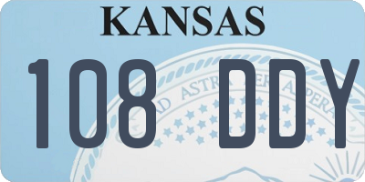 KS license plate 108DDY