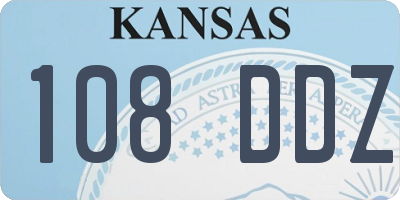 KS license plate 108DDZ