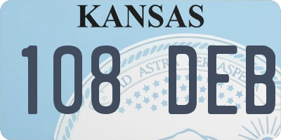 KS license plate 108DEB