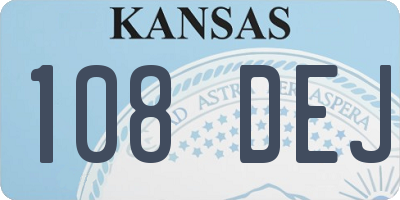 KS license plate 108DEJ