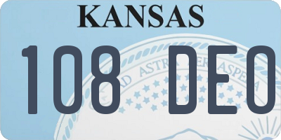 KS license plate 108DEO