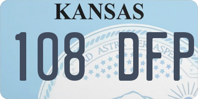 KS license plate 108DFP