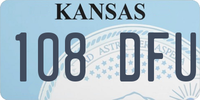KS license plate 108DFU