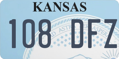 KS license plate 108DFZ