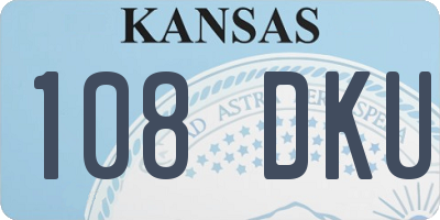 KS license plate 108DKU