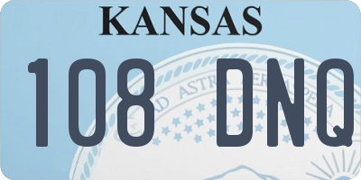KS license plate 108DNQ