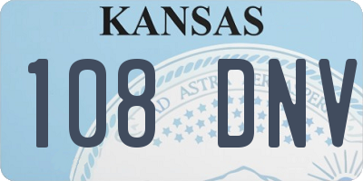 KS license plate 108DNV