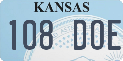 KS license plate 108DOE