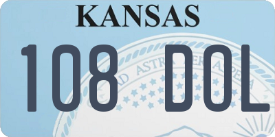 KS license plate 108DOL