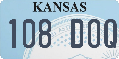 KS license plate 108DOQ
