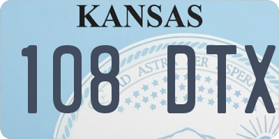KS license plate 108DTX