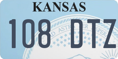 KS license plate 108DTZ