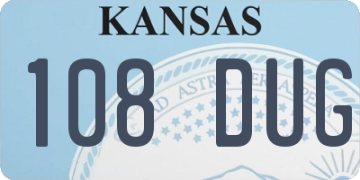 KS license plate 108DUG