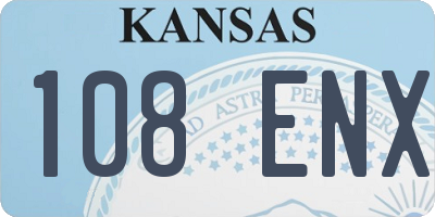 KS license plate 108ENX