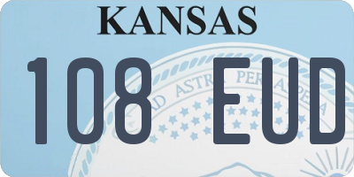 KS license plate 108EUD