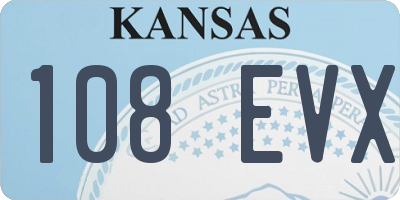 KS license plate 108EVX