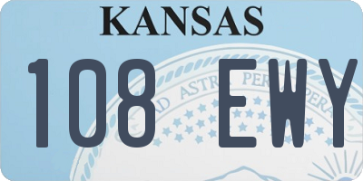 KS license plate 108EWY