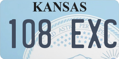 KS license plate 108EXC