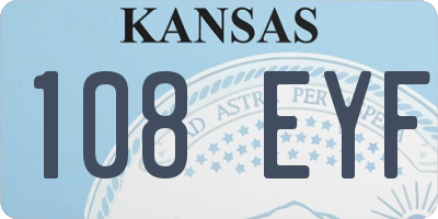 KS license plate 108EYF