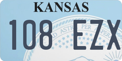 KS license plate 108EZX