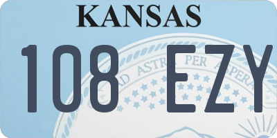 KS license plate 108EZY
