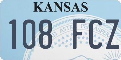 KS license plate 108FCZ