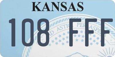 KS license plate 108FFF