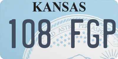 KS license plate 108FGP