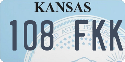 KS license plate 108FKK