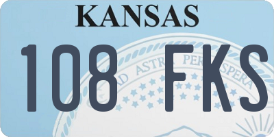 KS license plate 108FKS