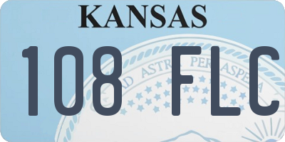 KS license plate 108FLC