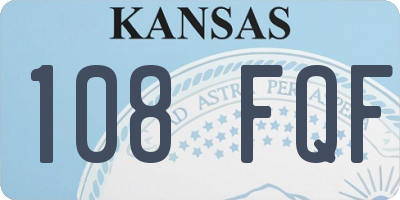 KS license plate 108FQF