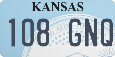 KS license plate 108GNQ