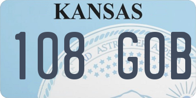 KS license plate 108GOB