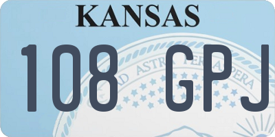 KS license plate 108GPJ