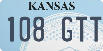 KS license plate 108GTT