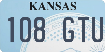 KS license plate 108GTU